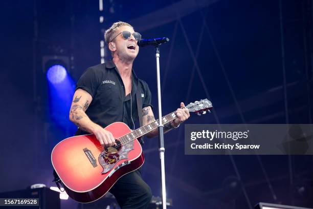 OneRepublic performs onstage during the Lollapalooza Paris Festival - Day Three on July 23, 2023 in Paris, France.