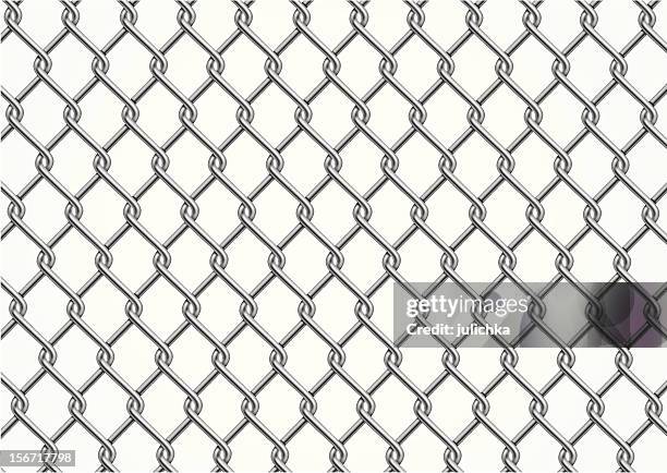 chainlink fence - chain fence stock illustrations