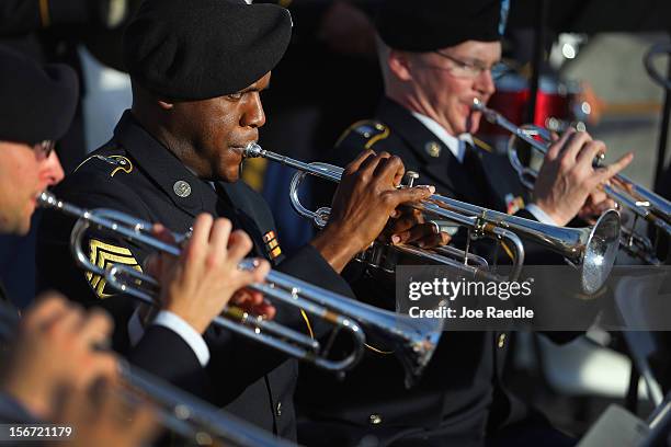 Florida National Guard 13th Army Band members play before the start of the change of command ceremony at the United States Southern Command on...