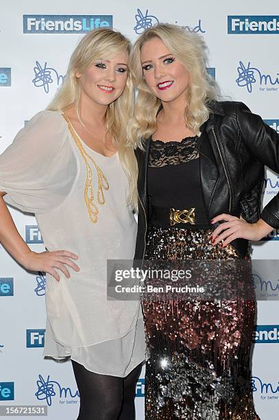 Alana Macfarlane and Lisa Macfarlane, The Mac Twins attend the Mind Mental Health Media Awards at BFI Southbank on November 19, 2012 in London,...