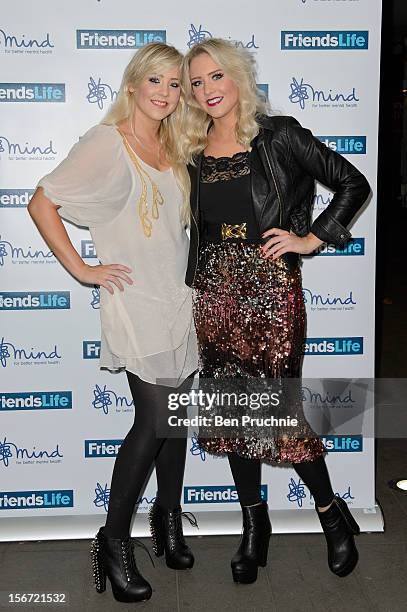 Alana Macfarlane and Lisa Macfarlane, The Mac Twins attend the Mind Mental Health Media Awards at BFI Southbank on November 19, 2012 in London,...