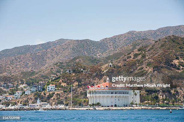 the famous catalina island casino - catalina island foto e immagini stock