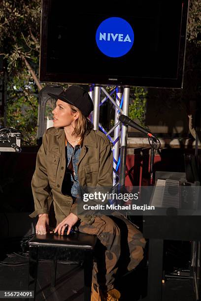 Recording Artist Skylar Grey attends Interscope Records AMA After Party Hosted By NIVEA Lip Butters & Ciroc Ultra Premium Vodka Portraits Inside on...