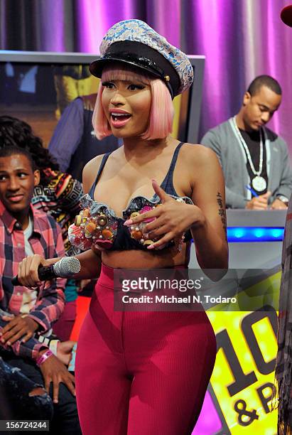 Nicki Minaj visits BET's 106 & Park at 106 & Park Studio on November 19, 2012 in New York City.