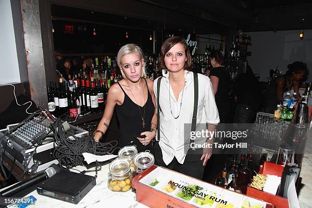 Dalloway co-owners and TV personalities Amanda Leigh Dunn and Kim Stolz attend the Bringing Thanksgiving to Far Rockaway Fundraising party at The...