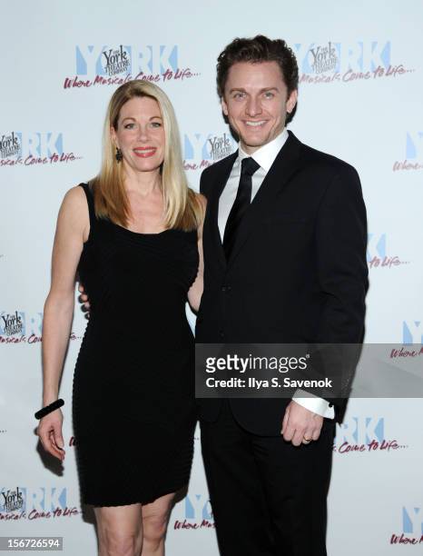 Marin Mazzie and Jason Danieley attend the 21st Annual Oscar Hammerstein Award Gala at The Edison Ballroom on November 19, 2012 in New York City.