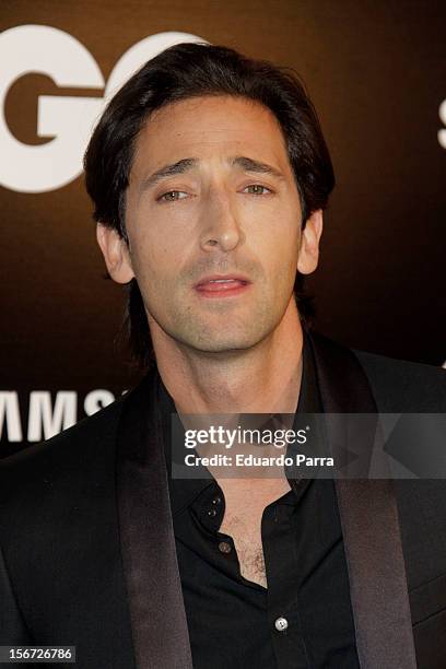Adrien Brody attends GQ Men of the year awards photocall at Palace hotel on November 19, 2012 in Madrid, Spain.