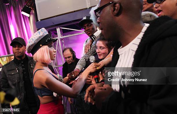 Nicki Minaj visits BET's 106 & Park at 106 & Park Studio on November 19, 2012 in New York City.