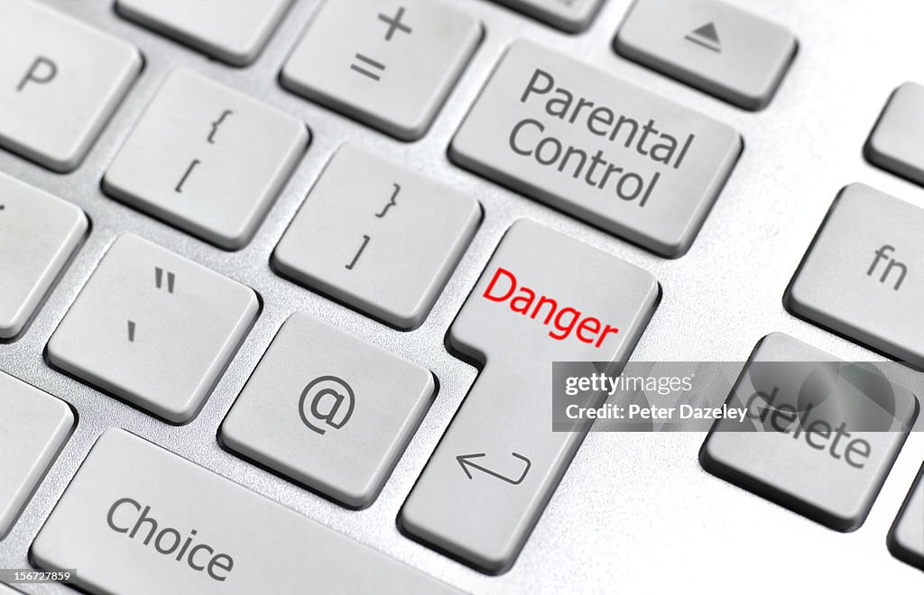 Parental control computer keyboard