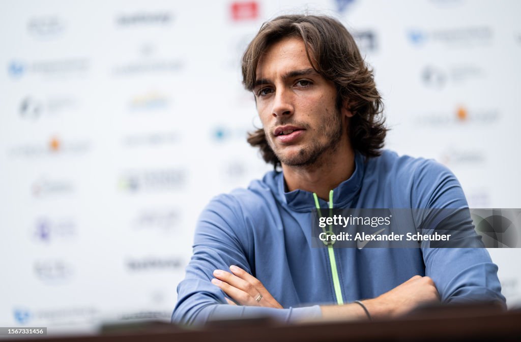 Lorenzo Musetti of Italy is seen during day three of the Hamburg ...