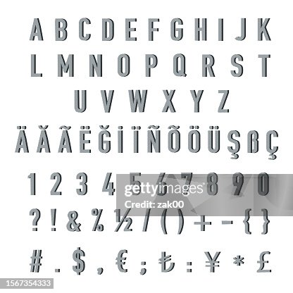 Dotted Halftone Font Design Alphabet Numbers Currency Signs And ...