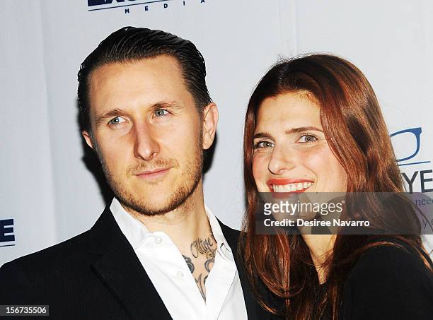Tattoo artist Scott Campbell and actress Lake Bell attend the New Eyes For The Needy 80th Anniversary Gala honoring Jake Gyllenhaal at Colicchio &...