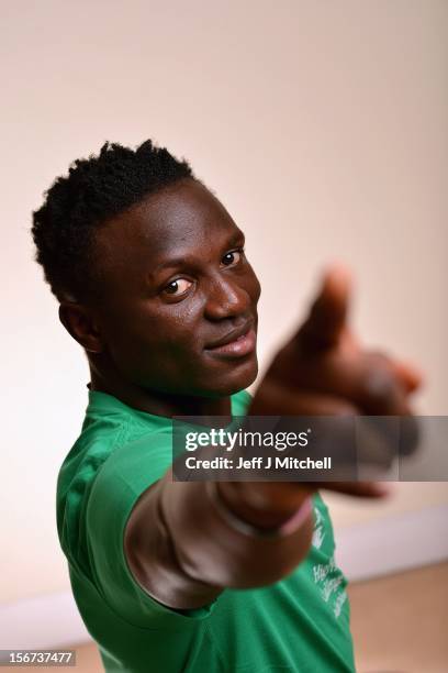 Victor Wanyama, 21 years, Celtic midfielder and Kenyan International footballer relaxes at his home on November 15, 2012 in Glasgow, Scotland. Having...