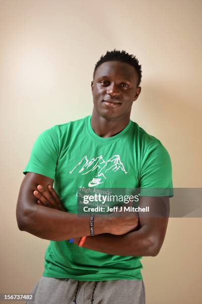 Victor Wanyama, 21 years, Celtic midfielder and Kenyan International footballer relaxes at his home on November 15, 2012 in Glasgow, Scotland. Having...