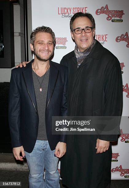 Composer Jeff Marx and guest attend the "A Christmas Story: The Musical" Broadway Opening Night at Lunt-Fontanne Theatre on November 19, 2012 in New...