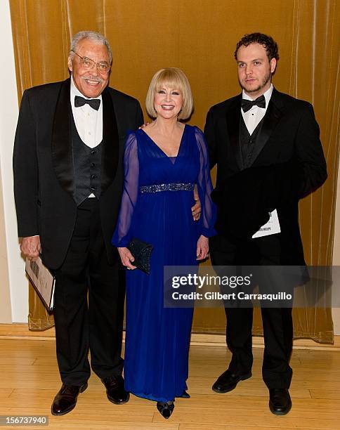 Honoree Actor James Earl Jones, wife Cecelia Hart and son Flynn Earl Jones attend the 2012 Marian Anderson awards gala at Kimmel Center for the...