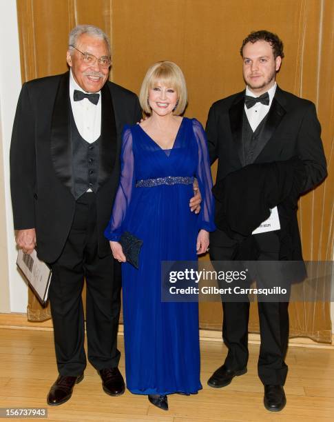 Honoree Actor James Earl Jones, wife Cecelia Hart and son Flynn Earl Jones attend the 2012 Marian Anderson awards gala at Kimmel Center for the...