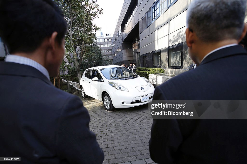 Nissan Motor Co. Unveils The Updated Nissan Leaf Electric Vehicle