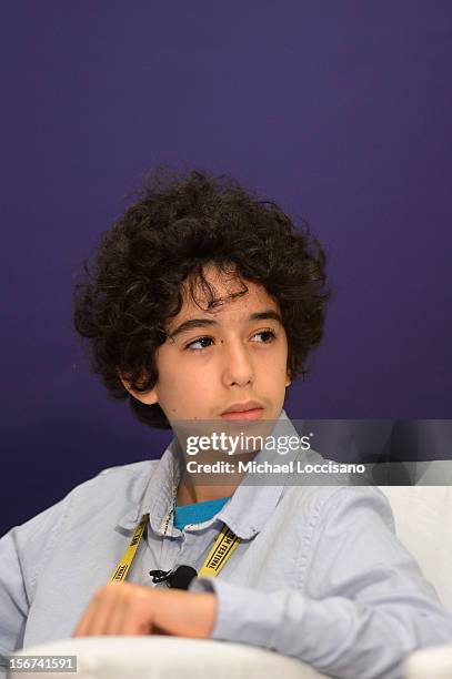 Actor Yanis Bahloul of "Playground Chronicles" attends the Arab Discussion Press Conference during the 2012 Doha Tribeca Film Festival at the Al...