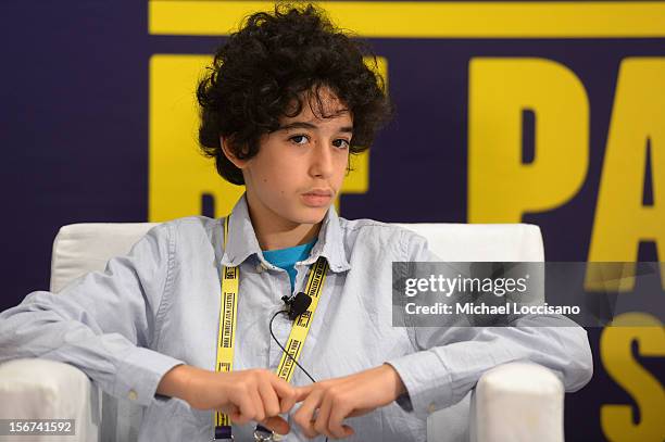 Actor Yanis Bahloul of "Playground Chronicles" attends the Arab Discussion Press Conference during the 2012 Doha Tribeca Film Festival at the Al...