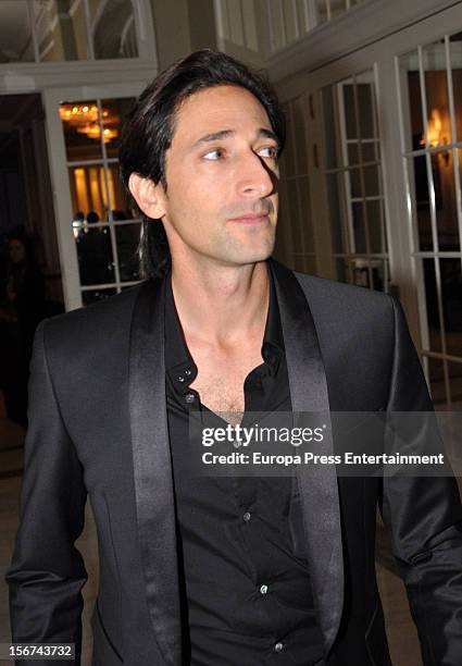 Adrien Brody arrives at GQ Men of the Year Awards 2012 at Palace Hotel on November 19, 2012 in Madrid, Spain.