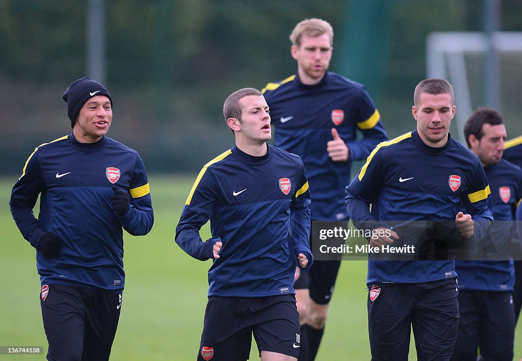 Arsenal Training Session & Press Conference