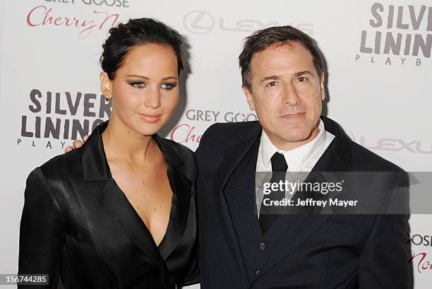 Actress Jennifer Lawrence and Director David O. Russell, arrive at the 'Silver Linings Playbook' - Los Angeles Special Screening at the Academy of...