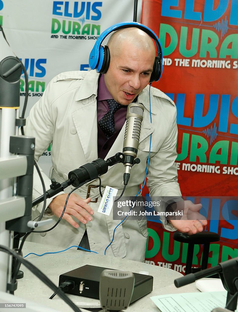 Pitbull Visits Elvis Duran Z100 Morning Show