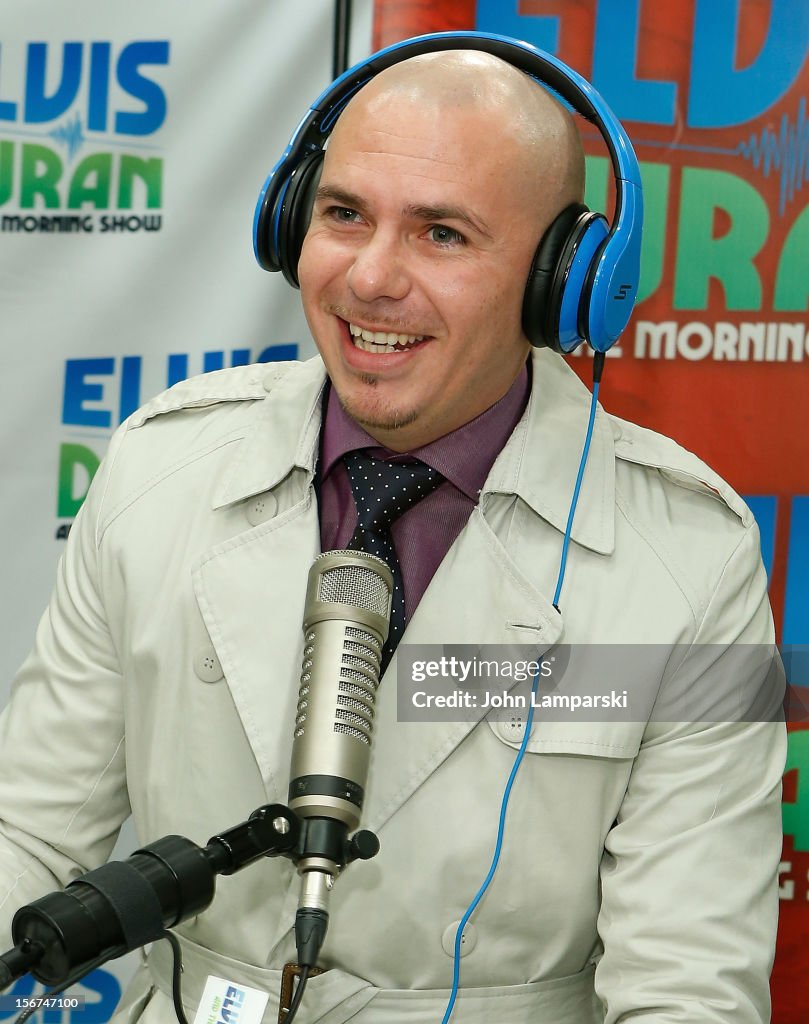 Pitbull Visits Elvis Duran Z100 Morning Show