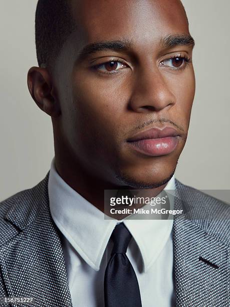 Football player Victor Cruz is photographed for Self Assignment on September 11, 2012 in New York City.
