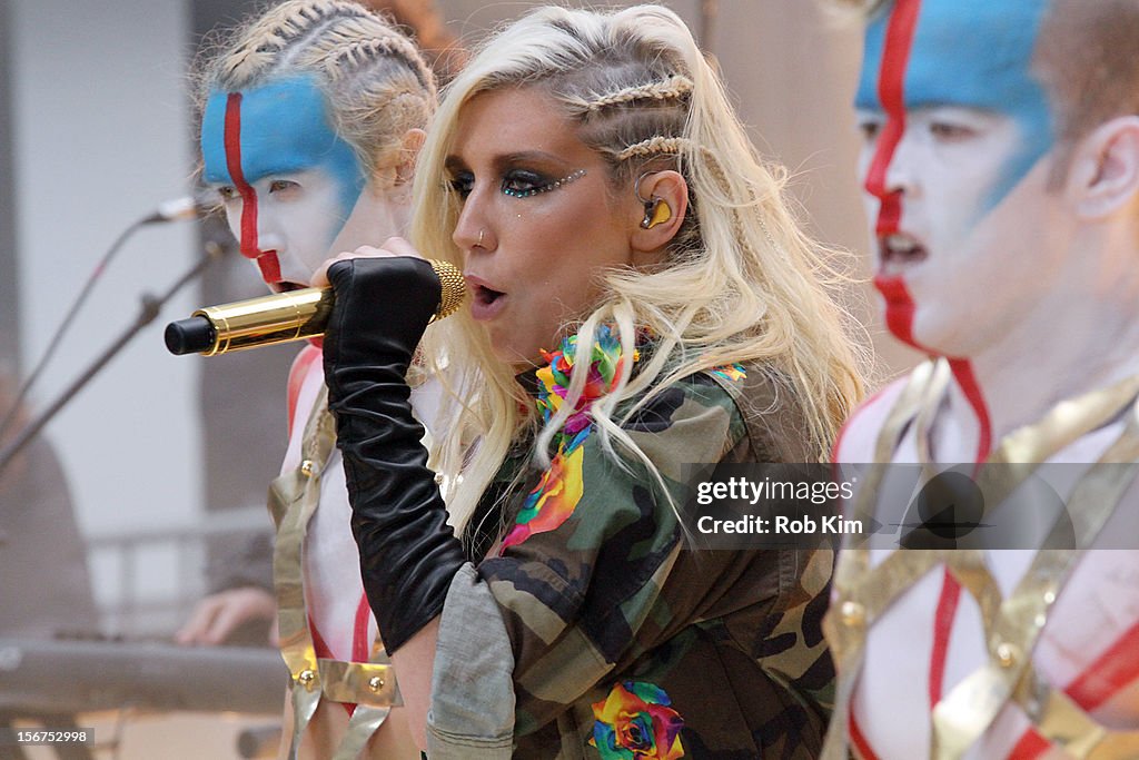 Ke$ha Performs On NBC's "Today" Annual Thanksgiving Week Of Concerts