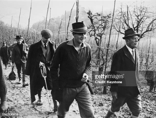 Spanish Royal Juan Carlos, Prince of Asturias, during a shooting party in Rocca de' Giorgi, Lombardy, Italy, 12th December 1961.
