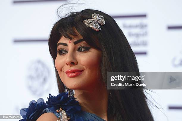 Mariem Hassan attends the "Till I Breathe this Life" premiere during the 2012 Doha Tribeca Film Festival at the Al Mirqab Boutique Hotel on November...