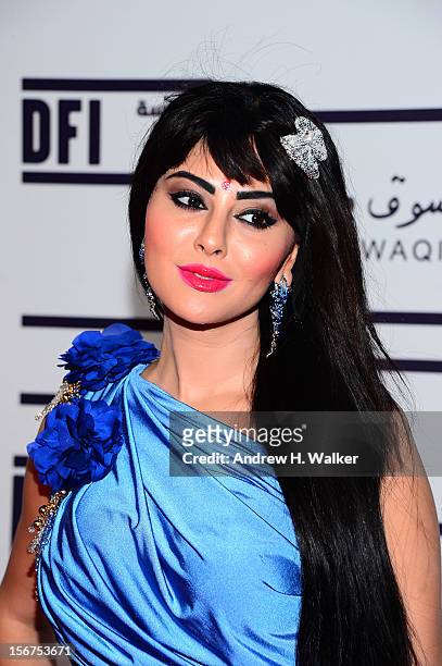 Mariem Hassan attends the "Till I Breathe this Life" premiere during the 2012 Doha Tribeca Film Festival at the Al Mirqab Boutique Hotel on November...