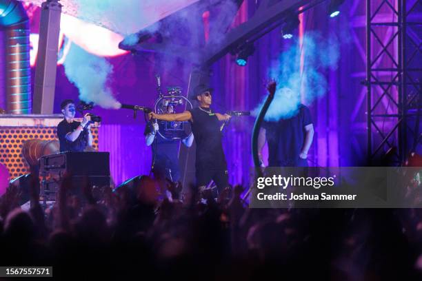 Timothy Jude Smith, aka Timmy Trumpet, performs at Parookaville 2023 on July 23, 2023 in Weeze, Germany.