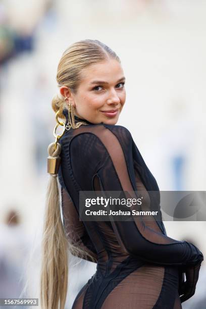 Lola Weippert poses during Parookaville 2023 on July 23, 2023 in Weeze, Germany.