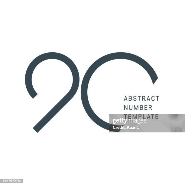 stockillustraties, clipart, cartoons en iconen met abstract number template. anniversary number template isolated, anniversary icon label, anniversary symbol vector stock illustration - number 60