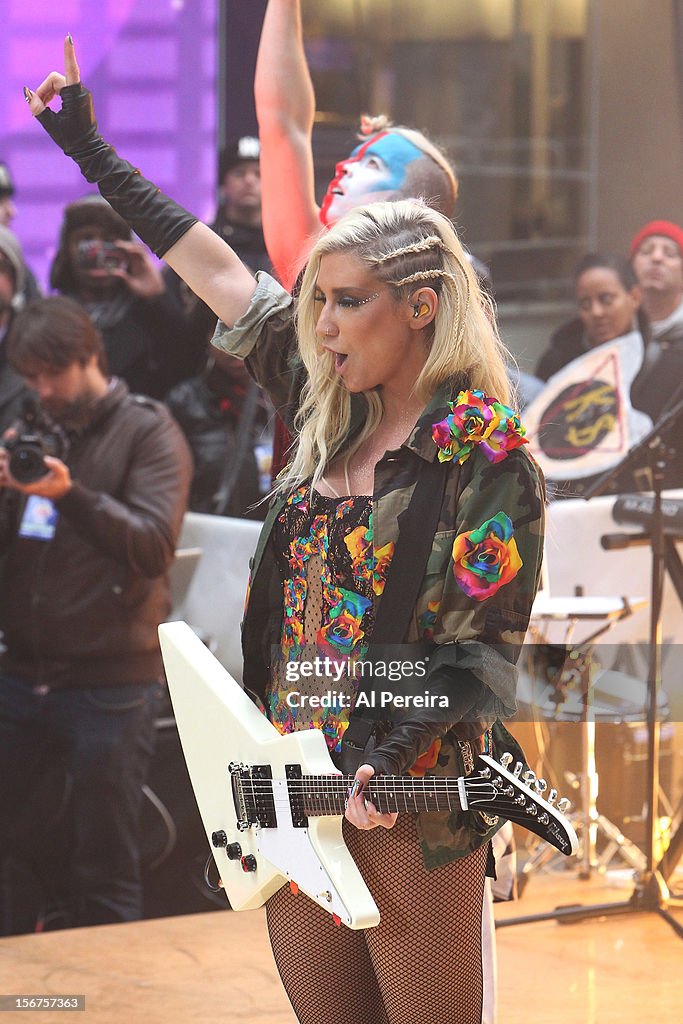 Ke$ha Performs On NBC's "Today" Annual Thanksgiving Week Of Concerts