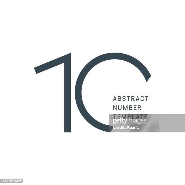 bildbanksillustrationer, clip art samt tecknat material och ikoner med abstract number template. anniversary number template isolated, anniversary icon label, anniversary symbol vector stock illustration - 10th anniversary