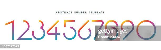 stockillustraties, clipart, cartoons en iconen met abstract numbers template. anniversary number template isolated, anniversary icon label, anniversary symbol vector stock illustration - isu junior grand prix of figure skating 2018