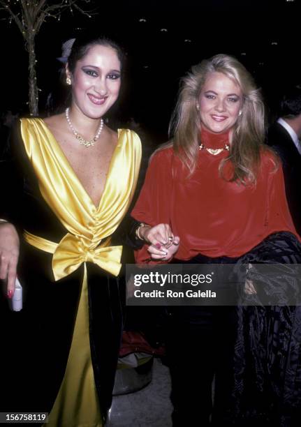 Francesca Braschi and Cornelia Guest attend Francesca Braschi Fashion Show on November 14, 1985 at Saks Fifth Avenue in New York City.