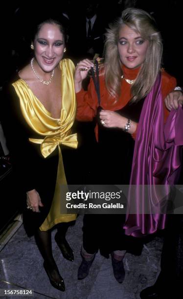 Francesca Braschi and Cornelia Guest attend Francesca Braschi Fashion Show on November 14, 1985 at Saks Fifth Avenue in New York City.