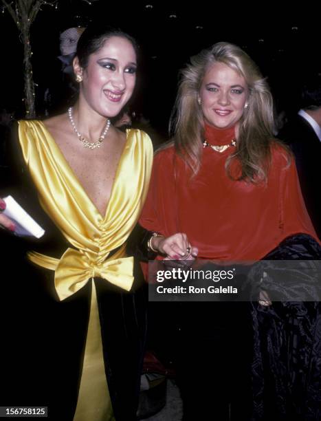 Francesca Braschi and Cornelia Guest attend Francesca Braschi Fashion Show on November 14, 1985 at Saks Fifth Avenue in New York City.