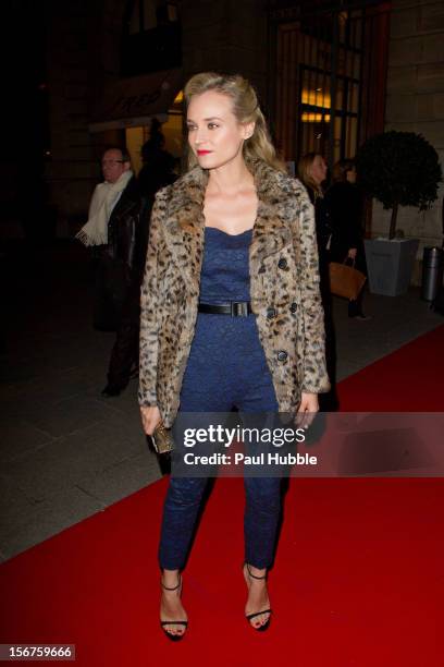 Actress Diane Kruger is seen on the 'Place Vendome' on November 20, 2012 in Paris, France.