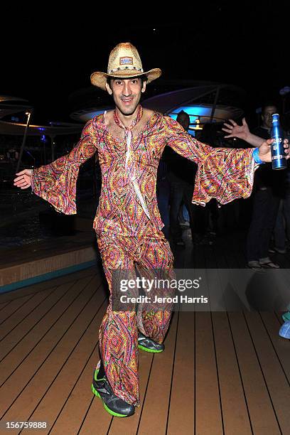 Partygoers enjoy a sail away costume party on Day 1 of the Bud Light Port Paradise Music Festival on November 17, 2012 in Nassau, Bahamas.