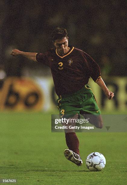 Rui Jorge of Portugal in action during the World Cup 2002 Group Two Qualifying match against Holland played at the Estadio Des Antas, in Porto,...