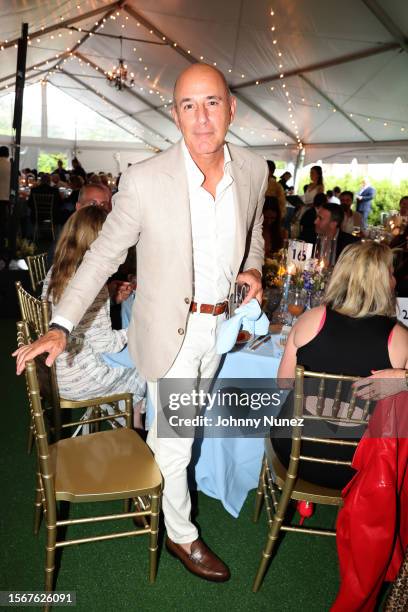 Matt Lauer attends The Southampton Animal Shelter Foundation 14th Annual Unconditional Love Gala on July 22, 2023 in Southampton, New York.