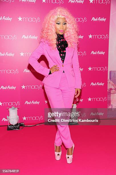 Nicki Minaj attends Pink Friday Fragrance Launch at Macy's Queens Center Mall on November 20, 2012 in the Queens borough of New York City.