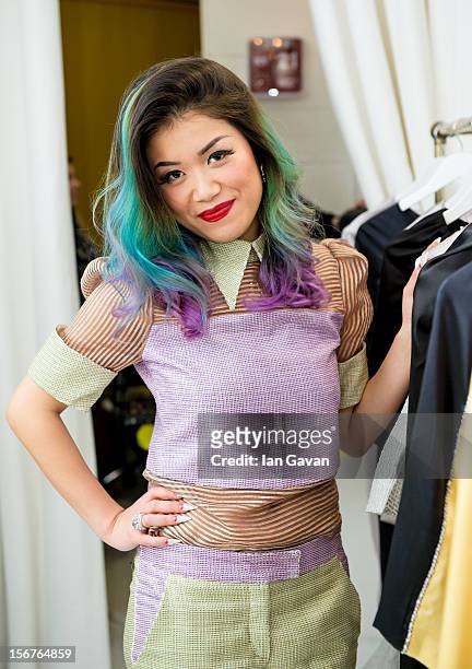 Star Hu attends the Star Hu store launch party on November 20, 2012 in London, United Kingdom.