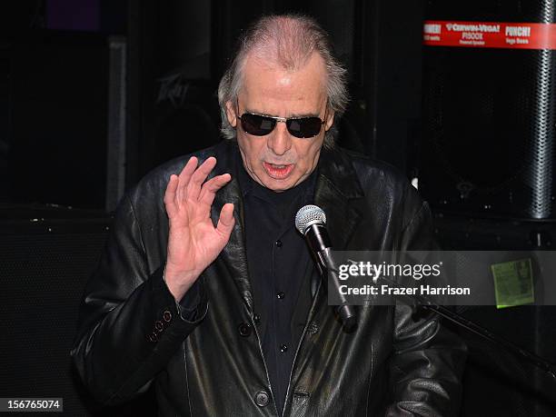 Radio DJ Jim Ladd attends Rush Honored On Guitar Center's RockWalk at Guitar Center on November 20, 2012 in Hollywood, California.